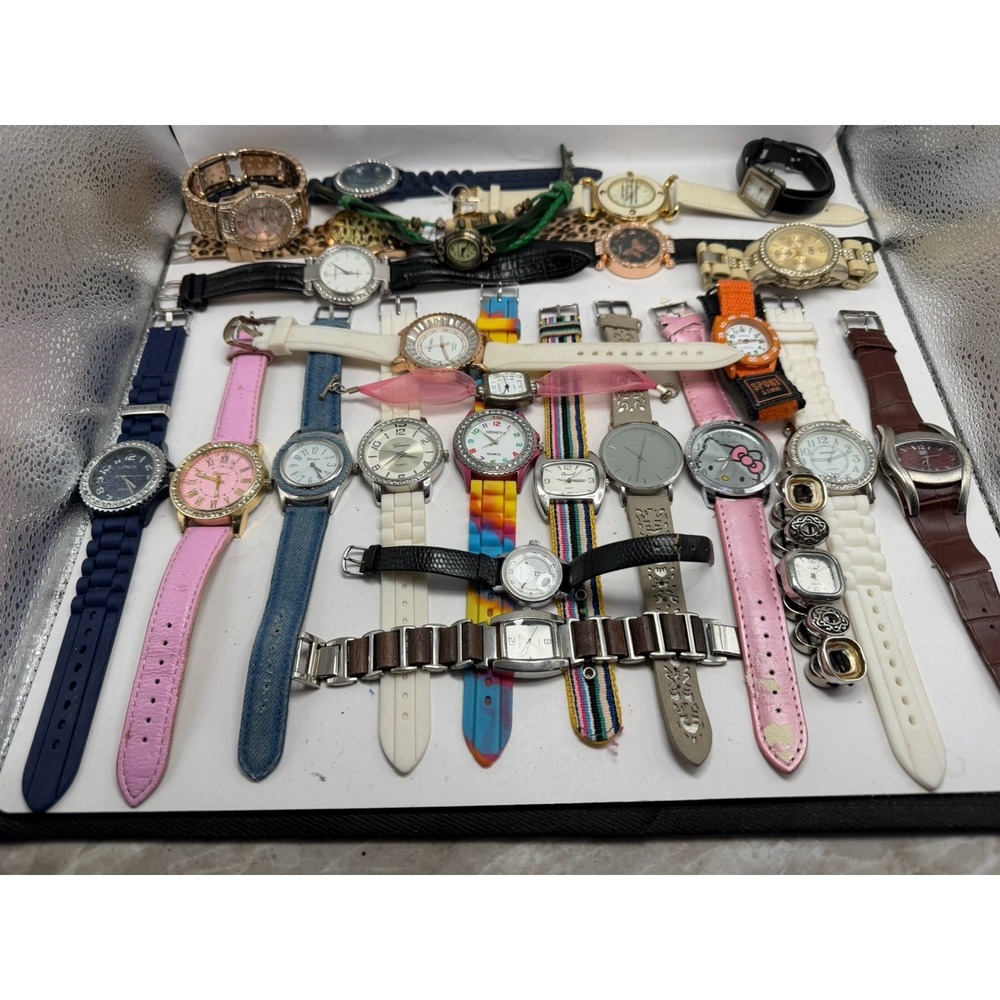 Mixed Brands Womens Watches Lot Of 25 For Parts Or Repair